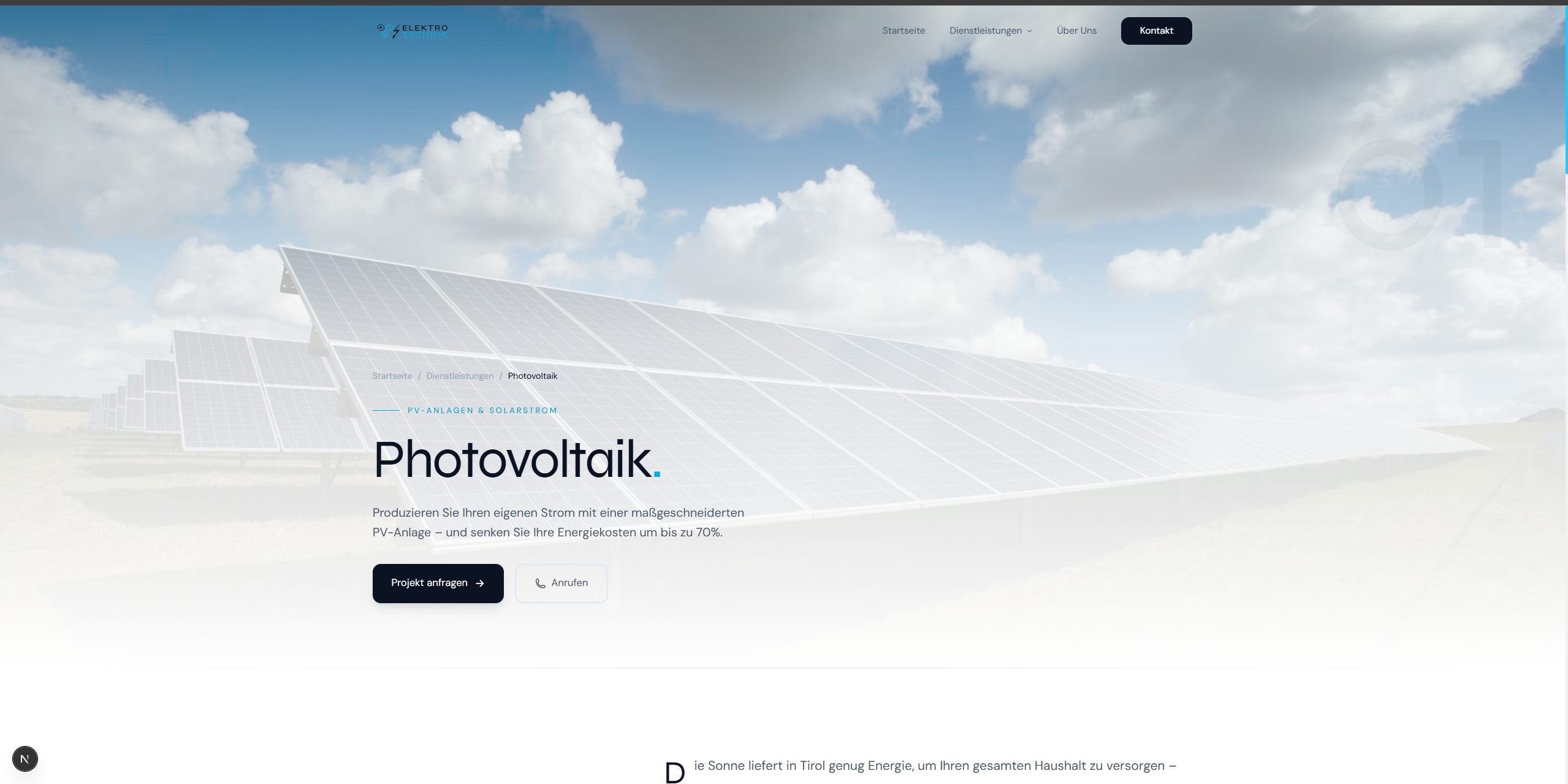Solartechnik Website